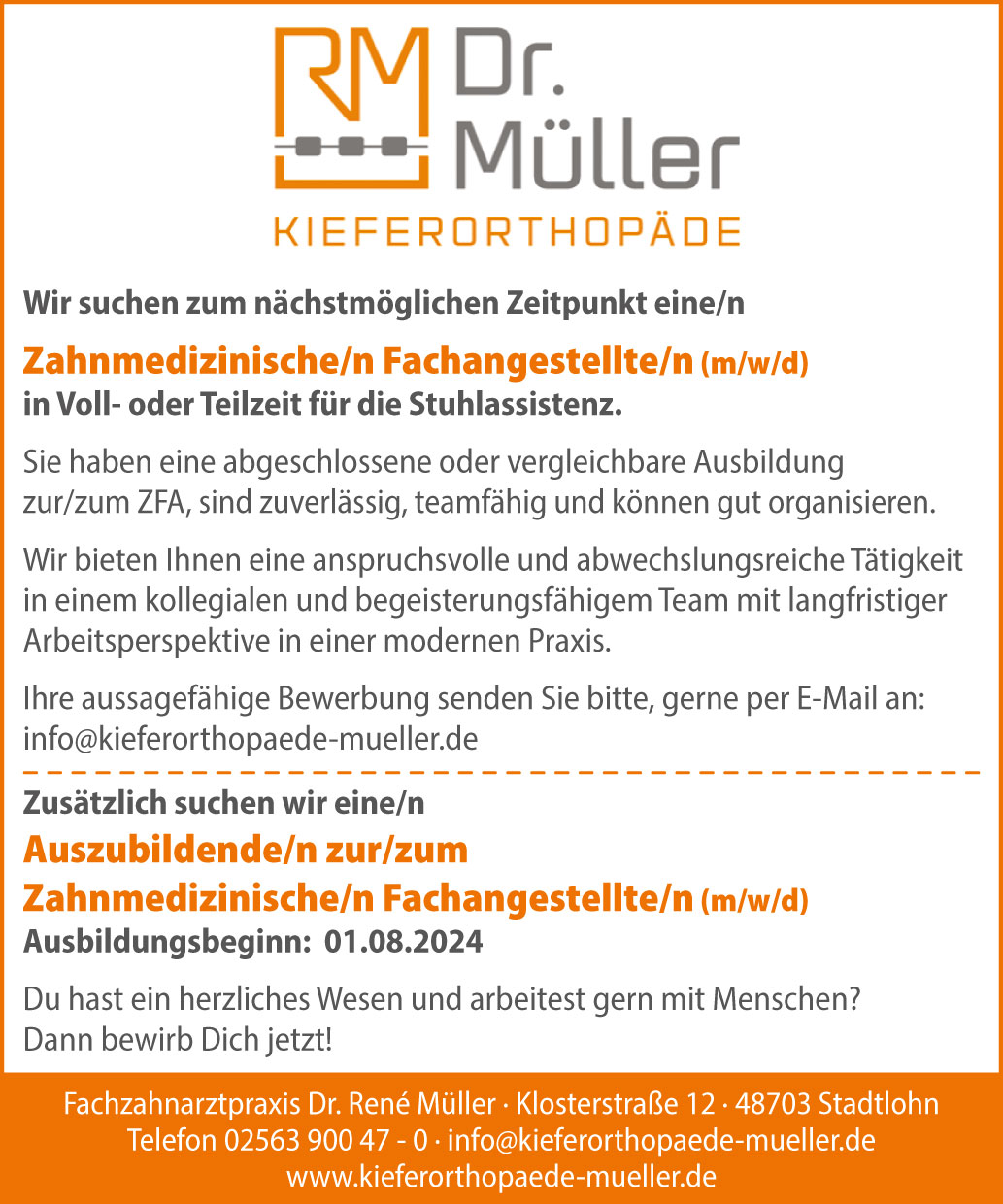 Stellenanzeige